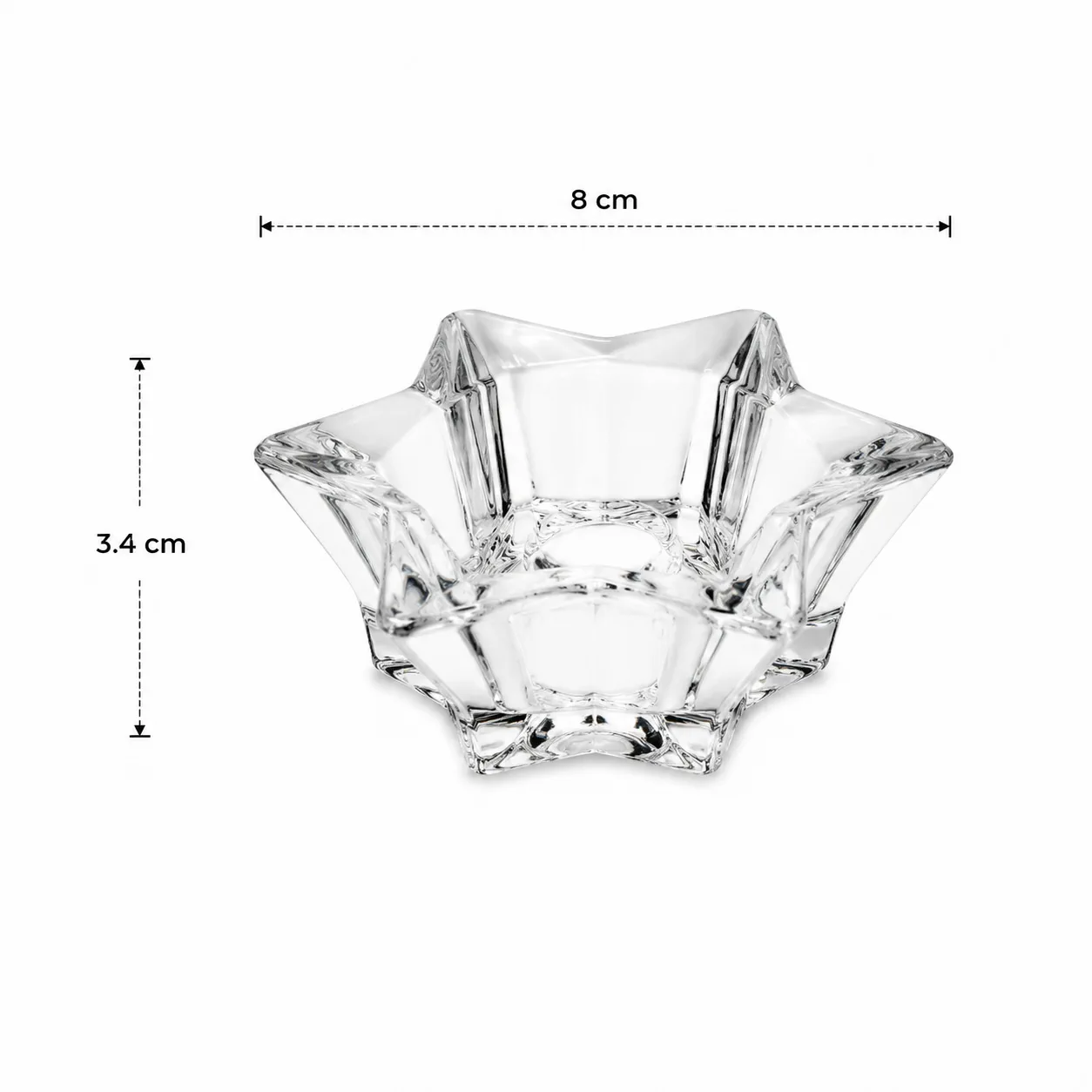 Star-shaped glass candle holder