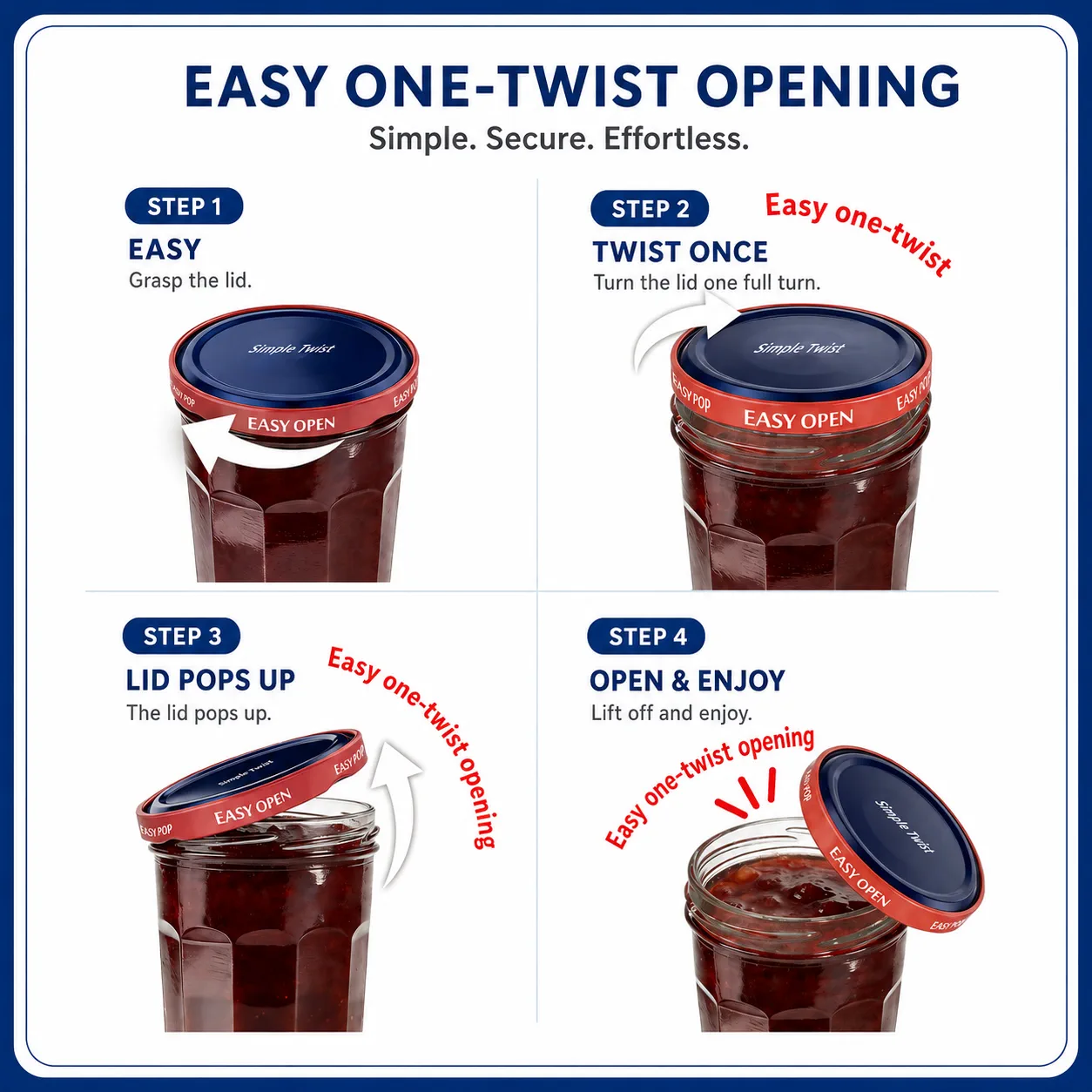 Easy-open twist-off lid leverage design