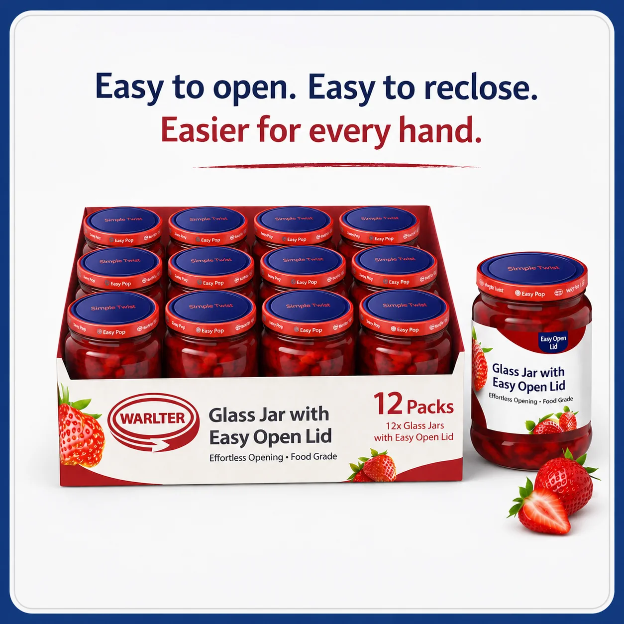 Easy-open twist-off lid opening steps