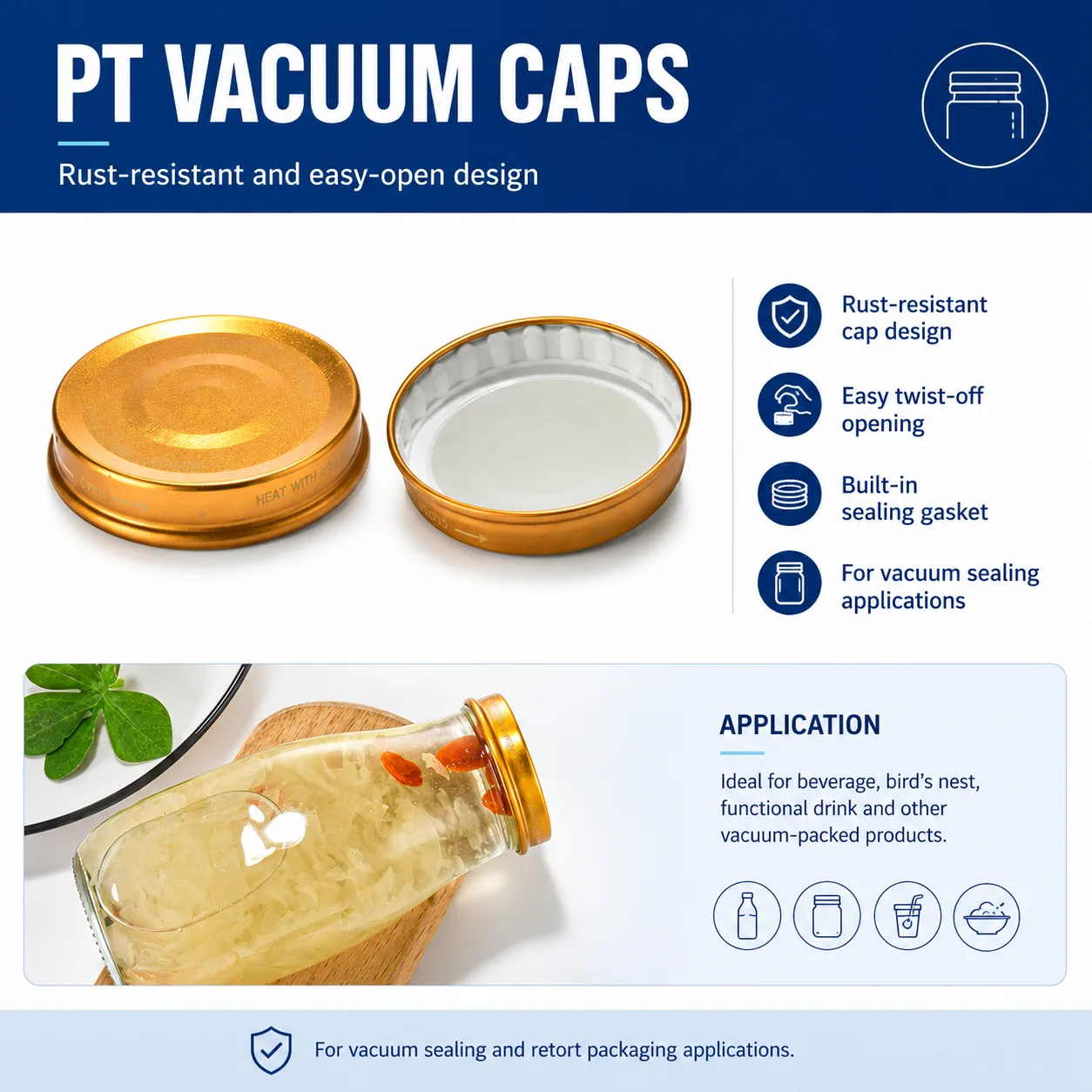 PT vacuum caps product overview