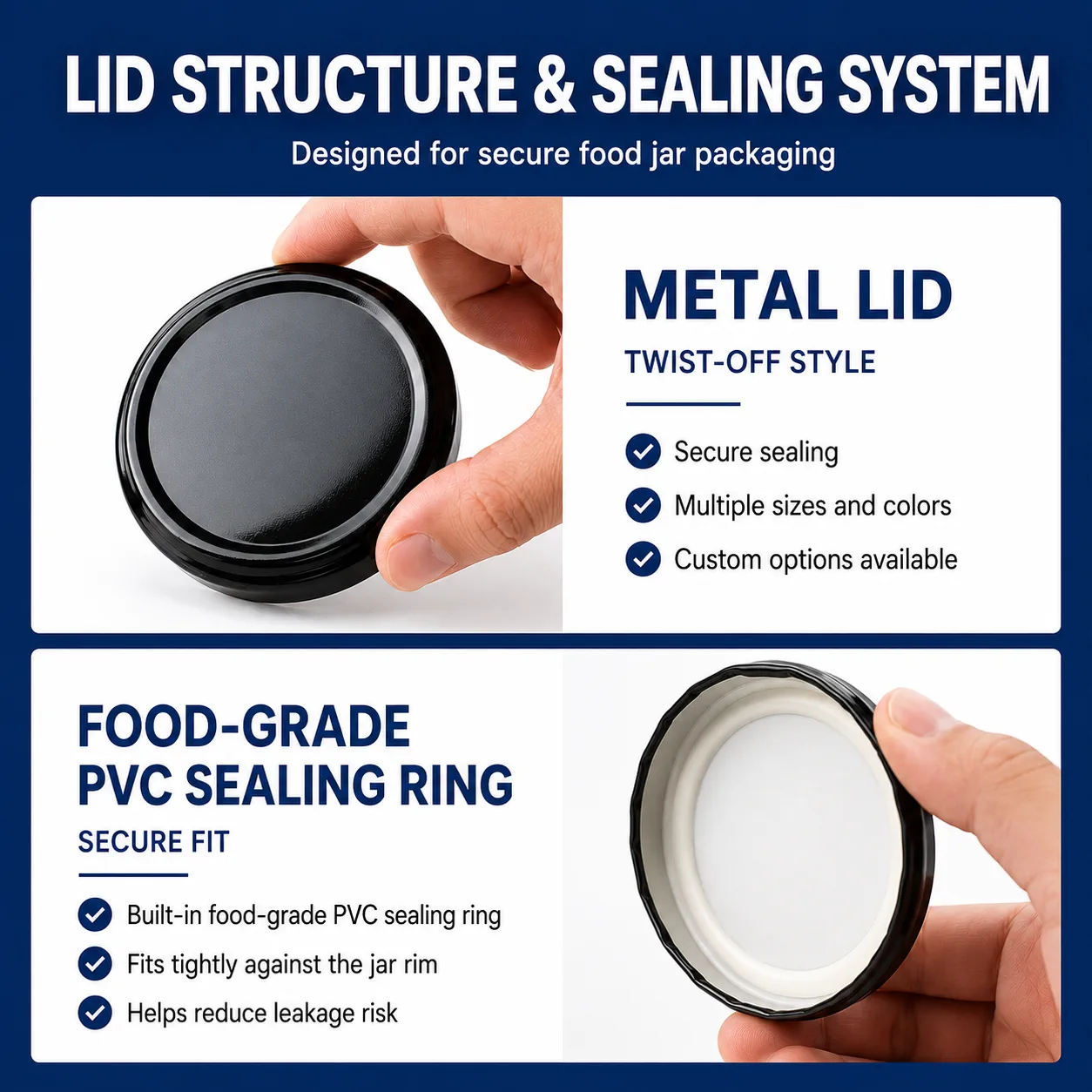 Standard twist-off lug cap structure